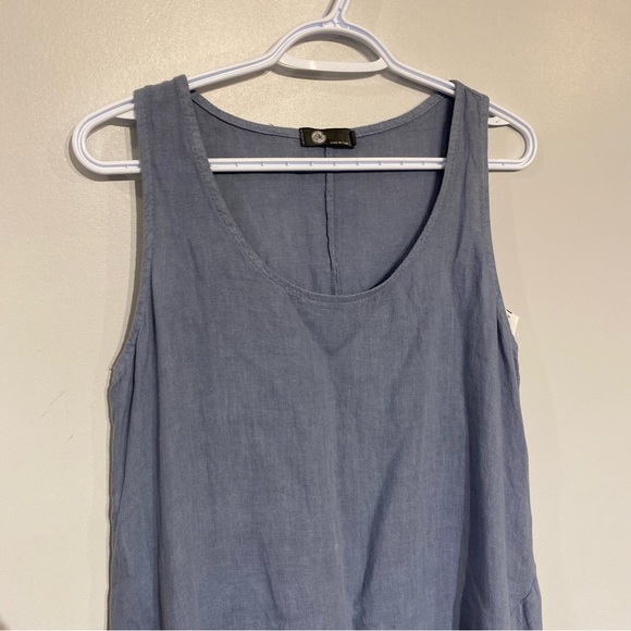 New with tags M Linen dress made in Italy asymmetrical flowy summer dress - Picture 10 of 12